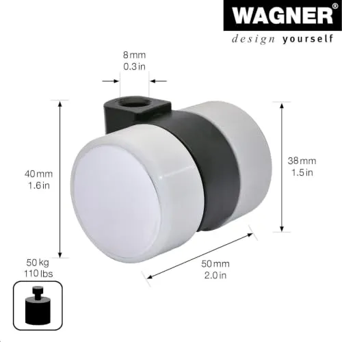 Wagner Design 01010301 rotella mobili 38 mm morbida cromata