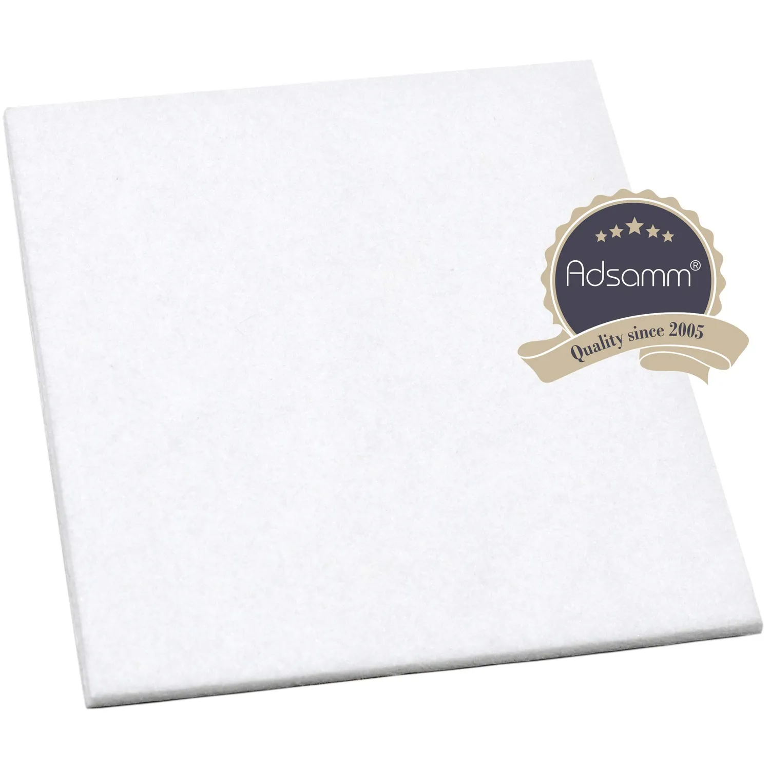 Adsamm Foglio Feltro Autoadesivo 100x100 mm Bianco da Ritagliare
