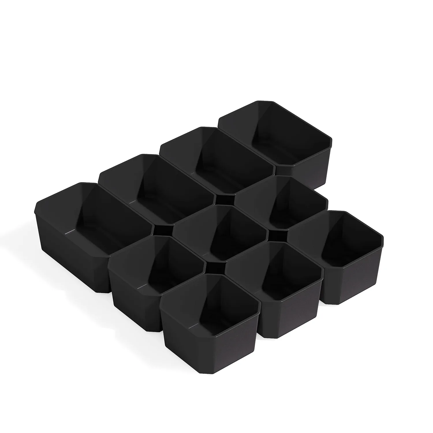 Emuca Tidy organizer cassetti bianchi 6 pezzi ABS impilabili