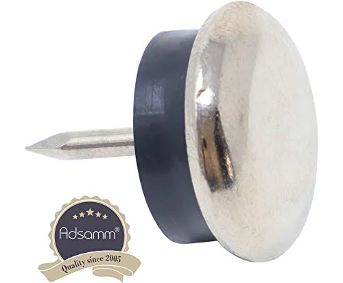 Adsamm Puntali Metallo Chiodo Ø18 mm Argento 32 Pezzi