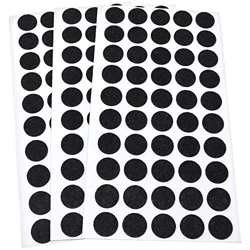 Adsamm Feltrini Ultrasottili Ø16 mm Neri 150 Pezzi 1,5 mm