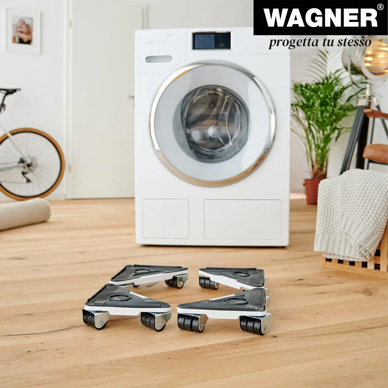 Wagner MM 1191 triangoli trasporto 250kg set 4 ruote sterzanti