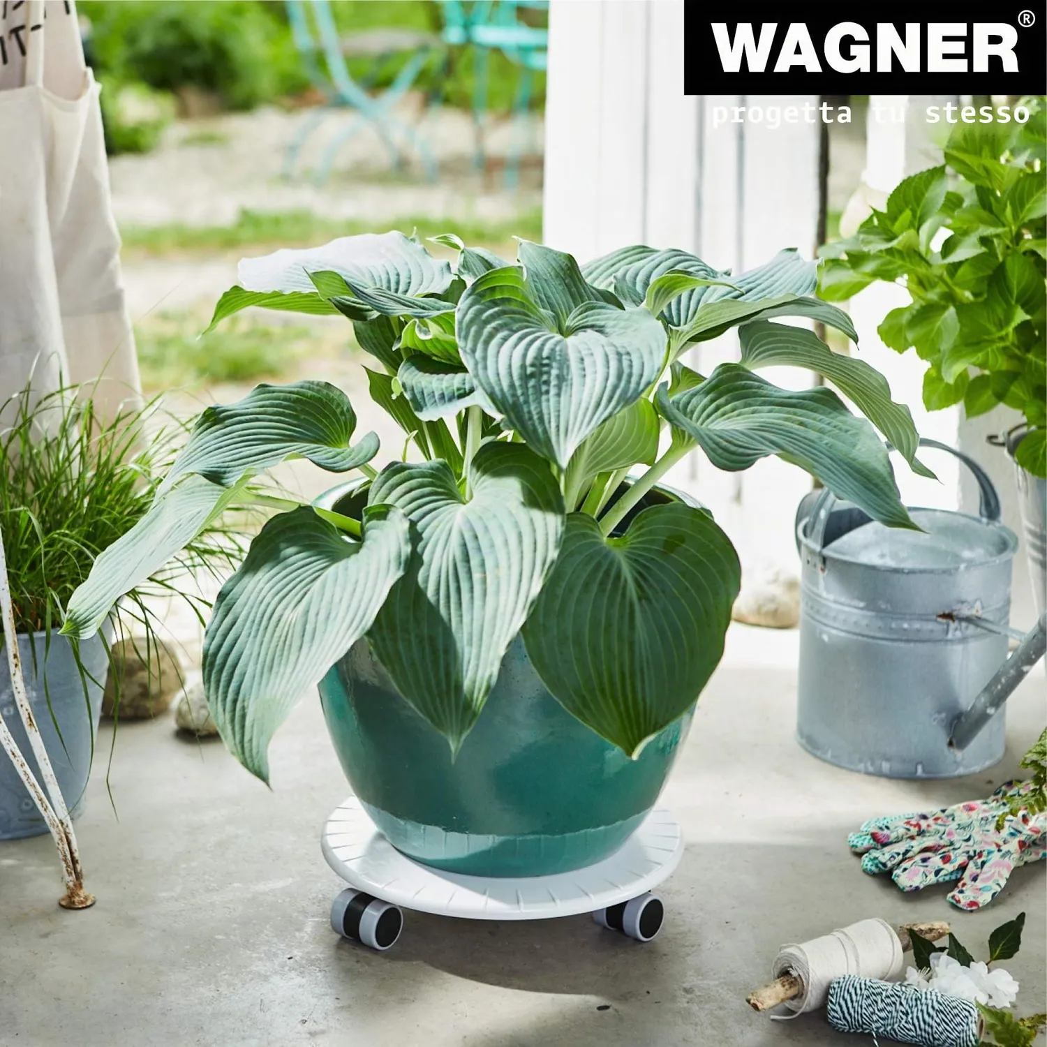Wagner Carrello Piante Flat Ø30 Bianco Portata 80kg