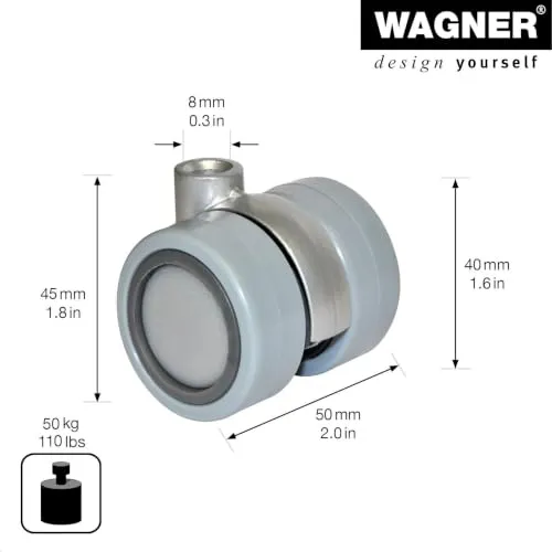 Wagner Design RO 0065 rotella doppia mobile 40 mm argento