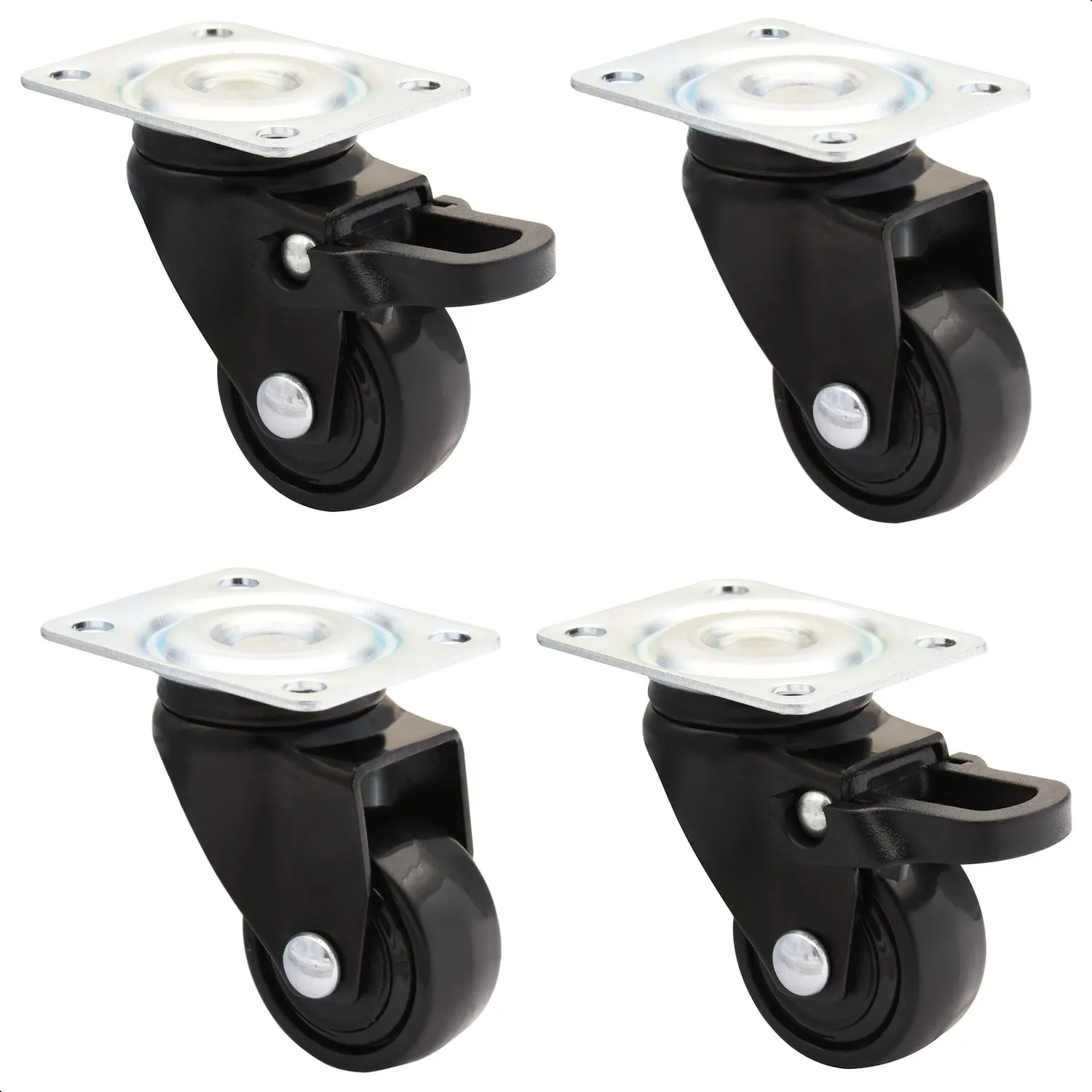 Wagner 2226 ruote mobili girevoli bianche set 4 pezzi 25 mm