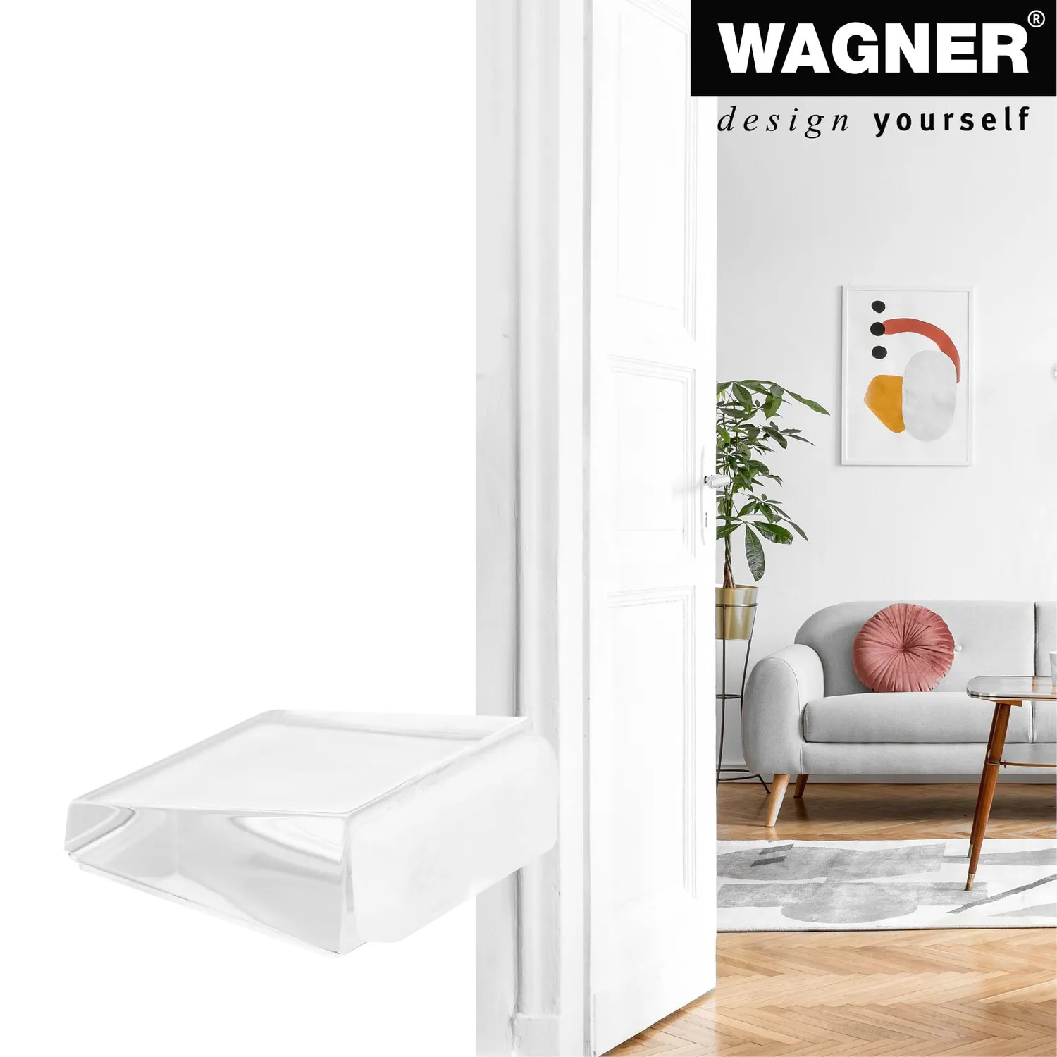 Wagner Clear Fermaporta Pavimento Adesivo 45x38 mm