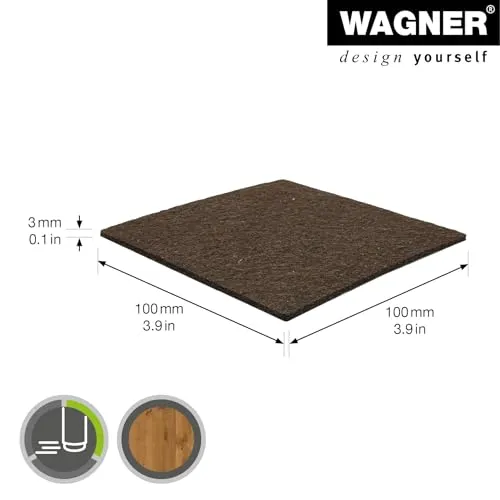 Wagner EH 1712 15171299 foglio feltro marrone 100x100 mm ritagliabile