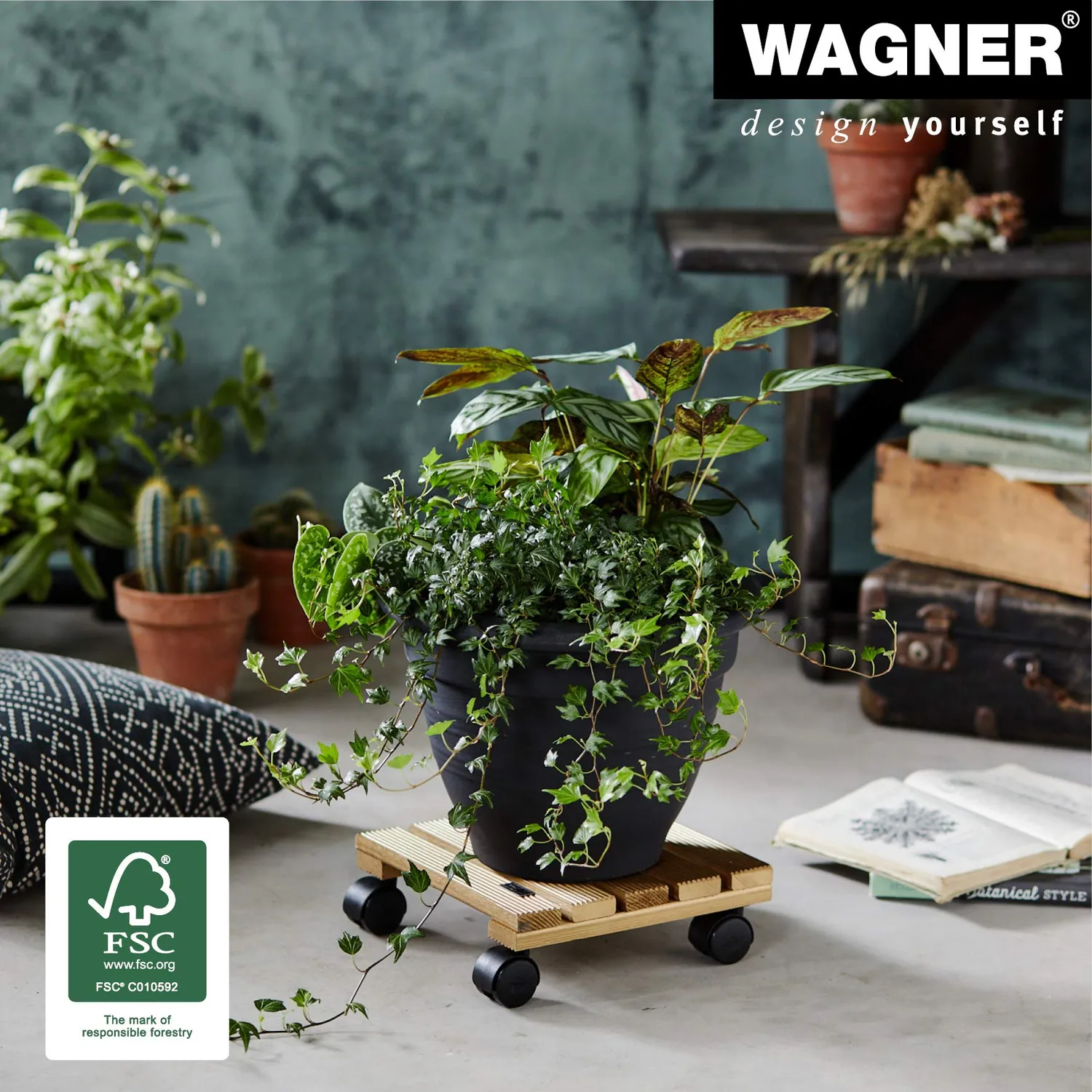 Wagner Country 20043101 carrello piante oro 25x25 cm 100 kg