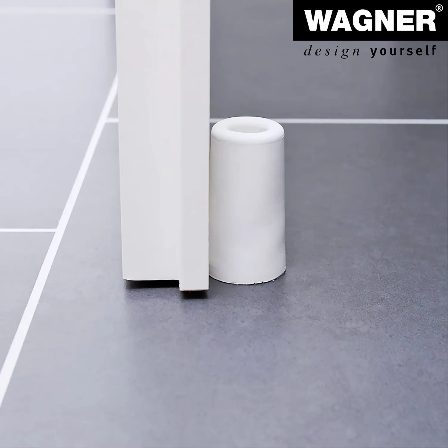 WAGNER VULKANO BIG Ø40x73 fermaporta bianco gomma 1 pezzo