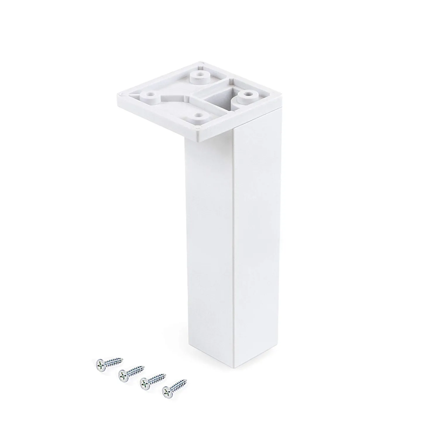 Emuca piedini mobili plastica angolari H100 mm bianchi 4pz