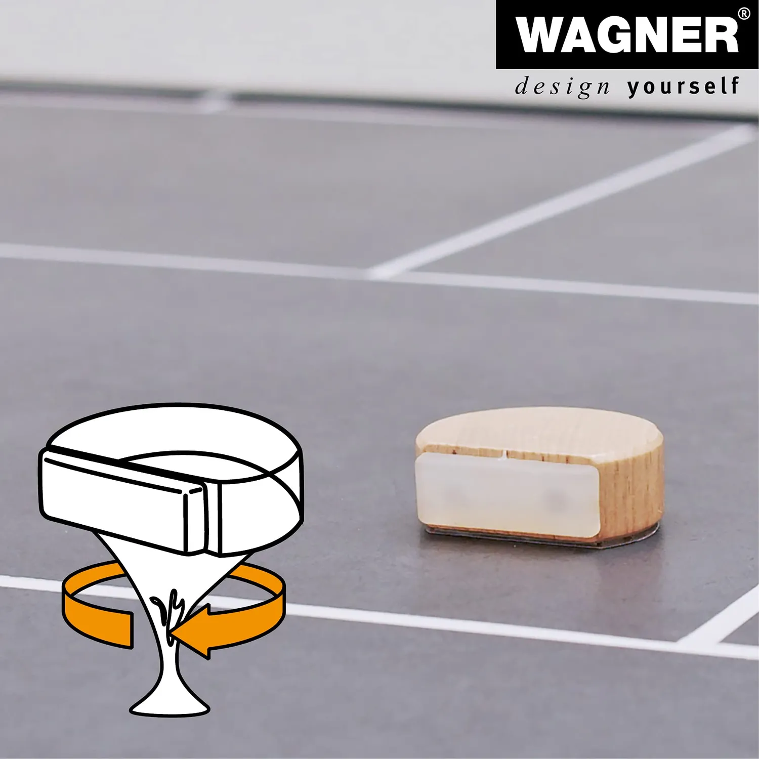 Wagner Legno 15509511 fermaporta pavimento 42x35x17 faggio