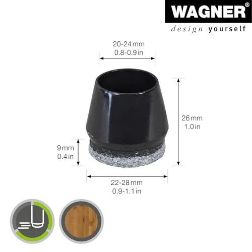 Wagner 15066499 tappi tubi tondi 4 pezzi con feltro