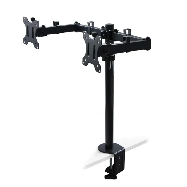 Emuca supporto doppio monitor scrivania nero 13-32" 8 kg