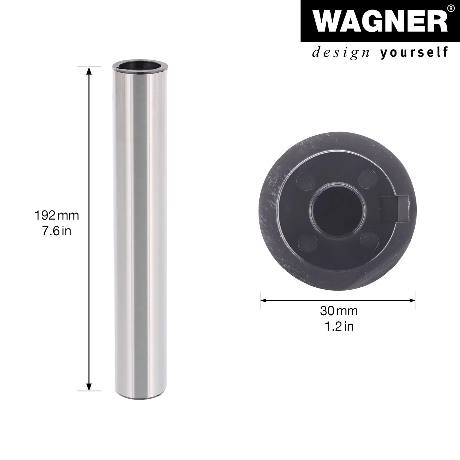 WAGNER TENO ST 1122 Gambe Tavolo Ø30x192mm Inox 4 pz