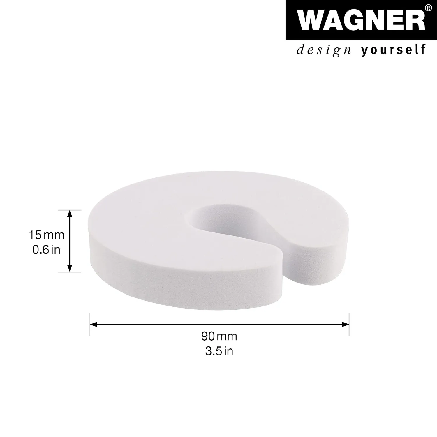 Wagner EH 6904 fermaporta anta 90x15 mm schiuma EVA bianca