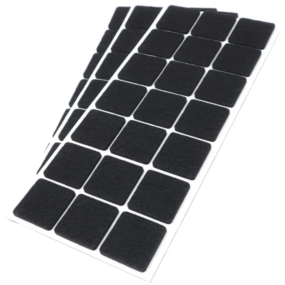 Adsamm Feltrini Autoadesivi 30x30 mm Neri 63 pz Quadrati
