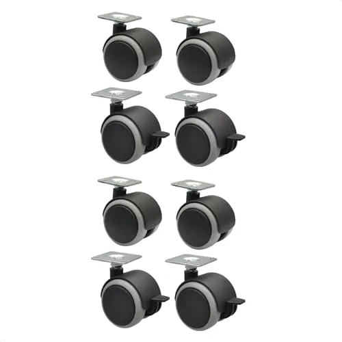 Wagner RO 0724 set 8 doppie rotelle mobili Ø40 mm 4 con freno