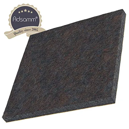 Adsamm Quality feltrini quadrati 90x90 mm marroni 32 pezzi 5,5 mm