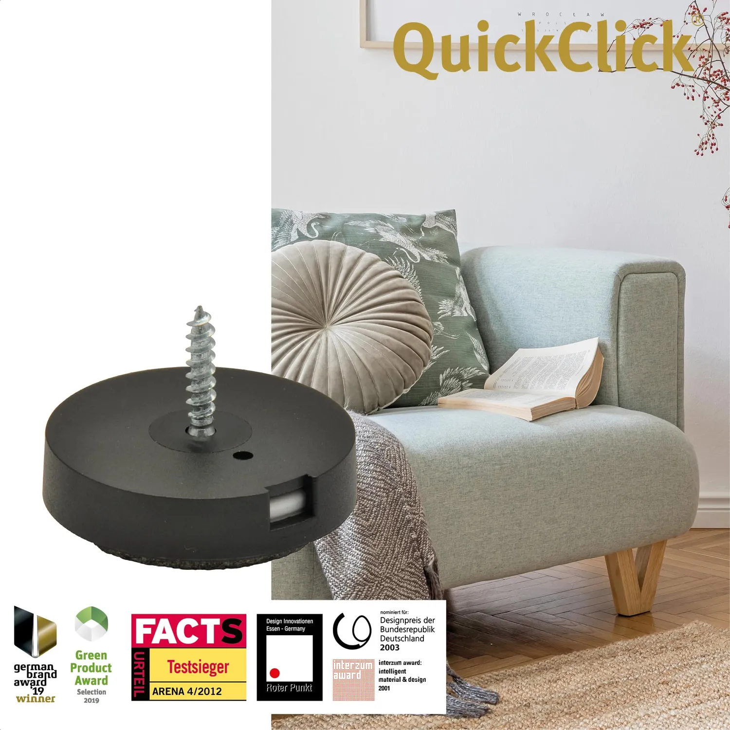 Wagner QuickClick 15781099 feltrini avvitare Ø30 mm 4 pezzi Duo