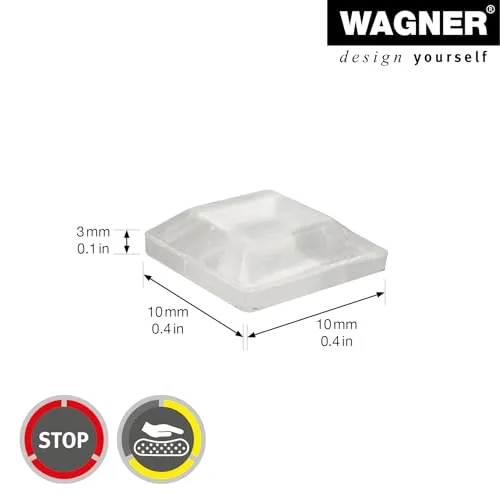 Wagner EH 3110 15311099 piedini gomma 10x10 mm 16 pezzi