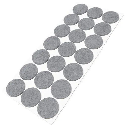 Adsamm Feltrini autoadesivi rotondi 30 mm grigi 21 pezzi