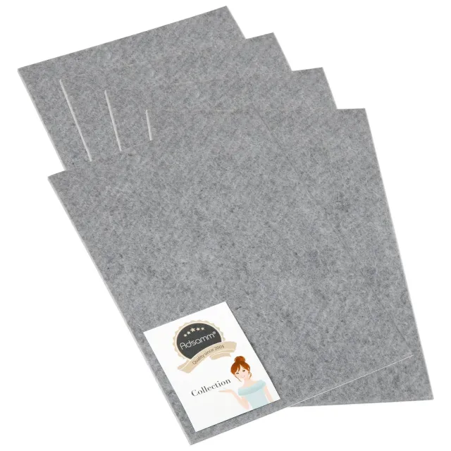 Adsamm fogli feltro autoadesivo grigi 200x300 mm 5 pezzi