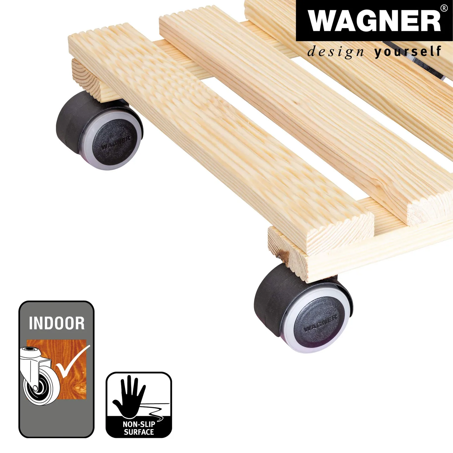 Wagner Country sottovaso legno 28x28 cm 100 kg naturale