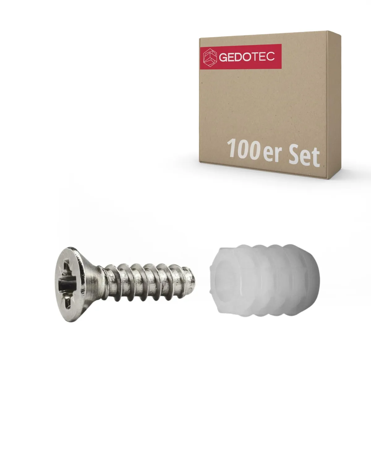 Gedotec viti e tasselli per cerniere 50 pezzi 8 mm