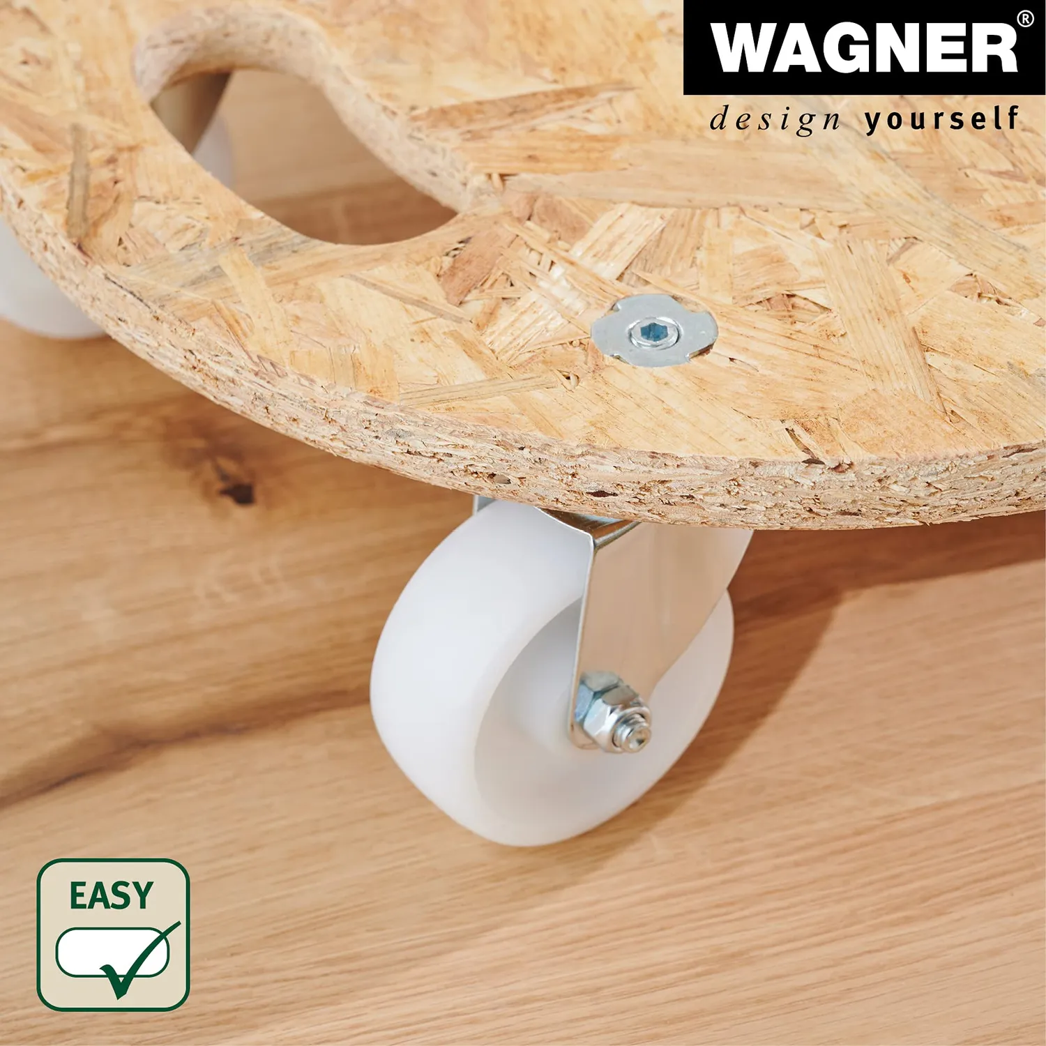 WAGNER MM 1171 carrello tondo D38 cm 250 kg riciclato