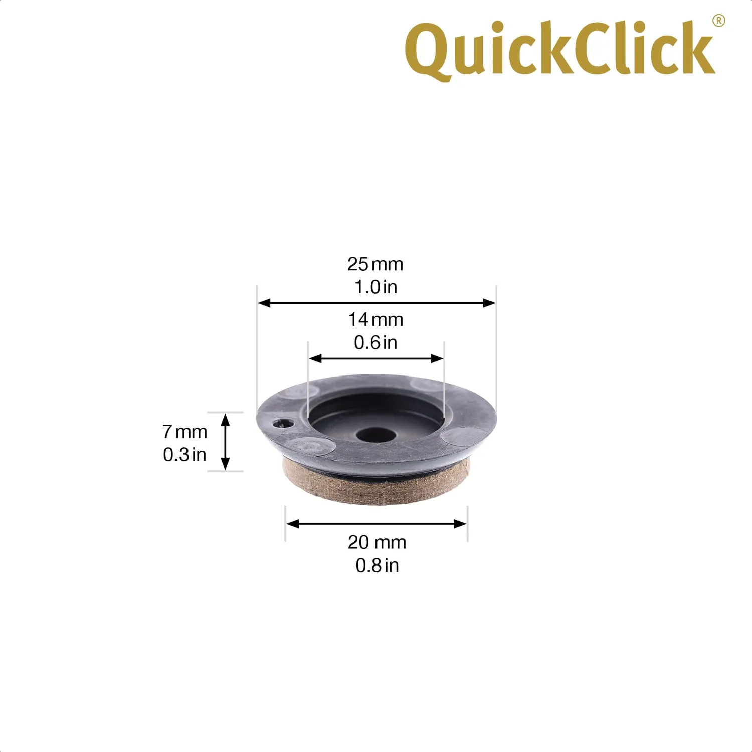 Wagner QuickClick QC 7849 feltrini ricambio SYNO Slim Ø 25 mm 8 pezzi