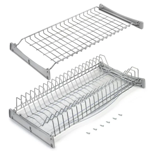 Emuca scolapiatti pensile acciaio 80 cm 28 piatti