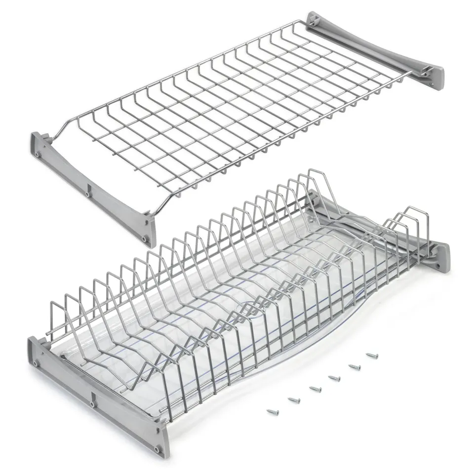 Emuca scolapiatti pensile acciaio 80 cm 28 piatti