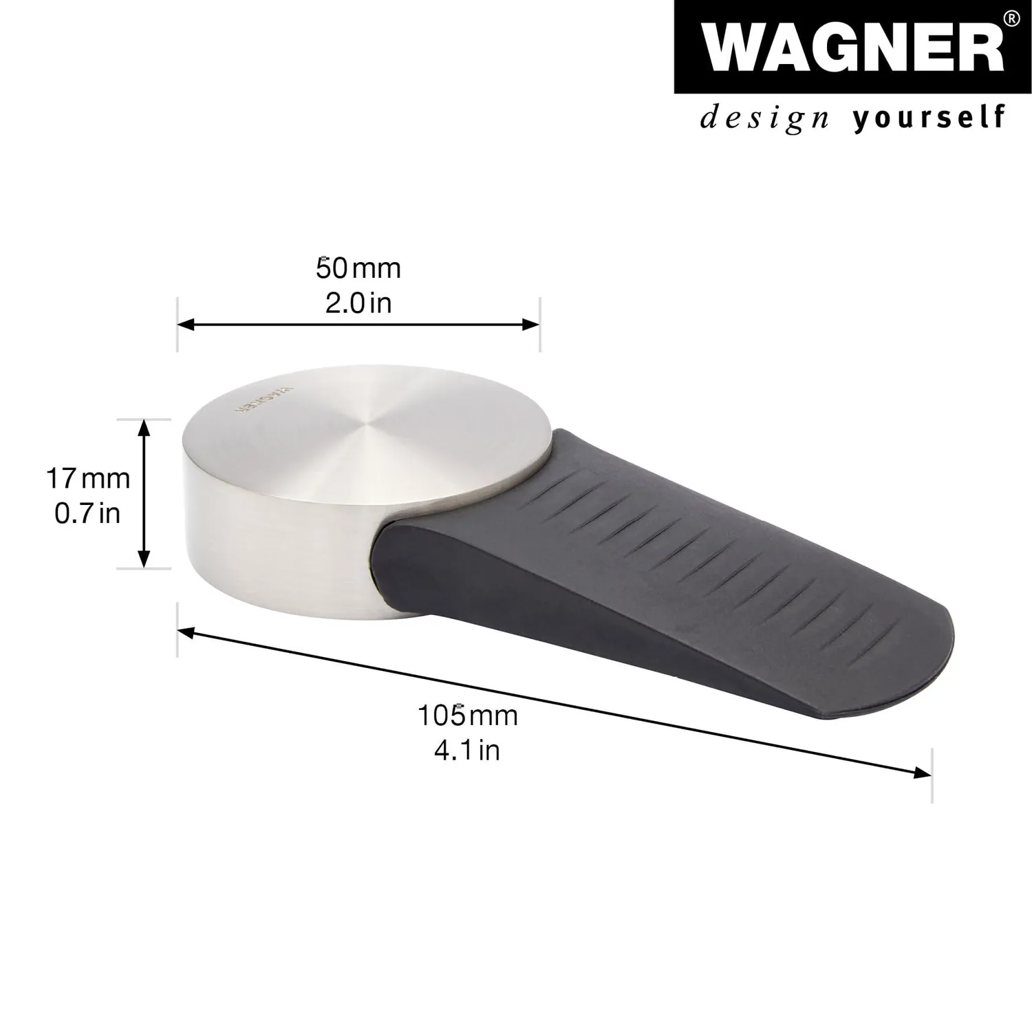 Wagner 15511611 fermaporta pavimento Ø 50 mm zinco inox