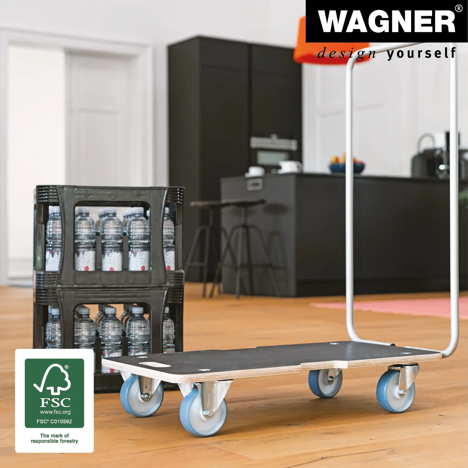 Wagner MM 1345 carrello trasporto 74x36,5 cm 300 kg antiscivolo