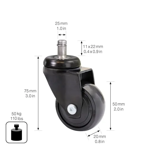 WAGNER 3C 02225261 rotelle Ø 50 mm set 5 pezzi morbide 50 kg