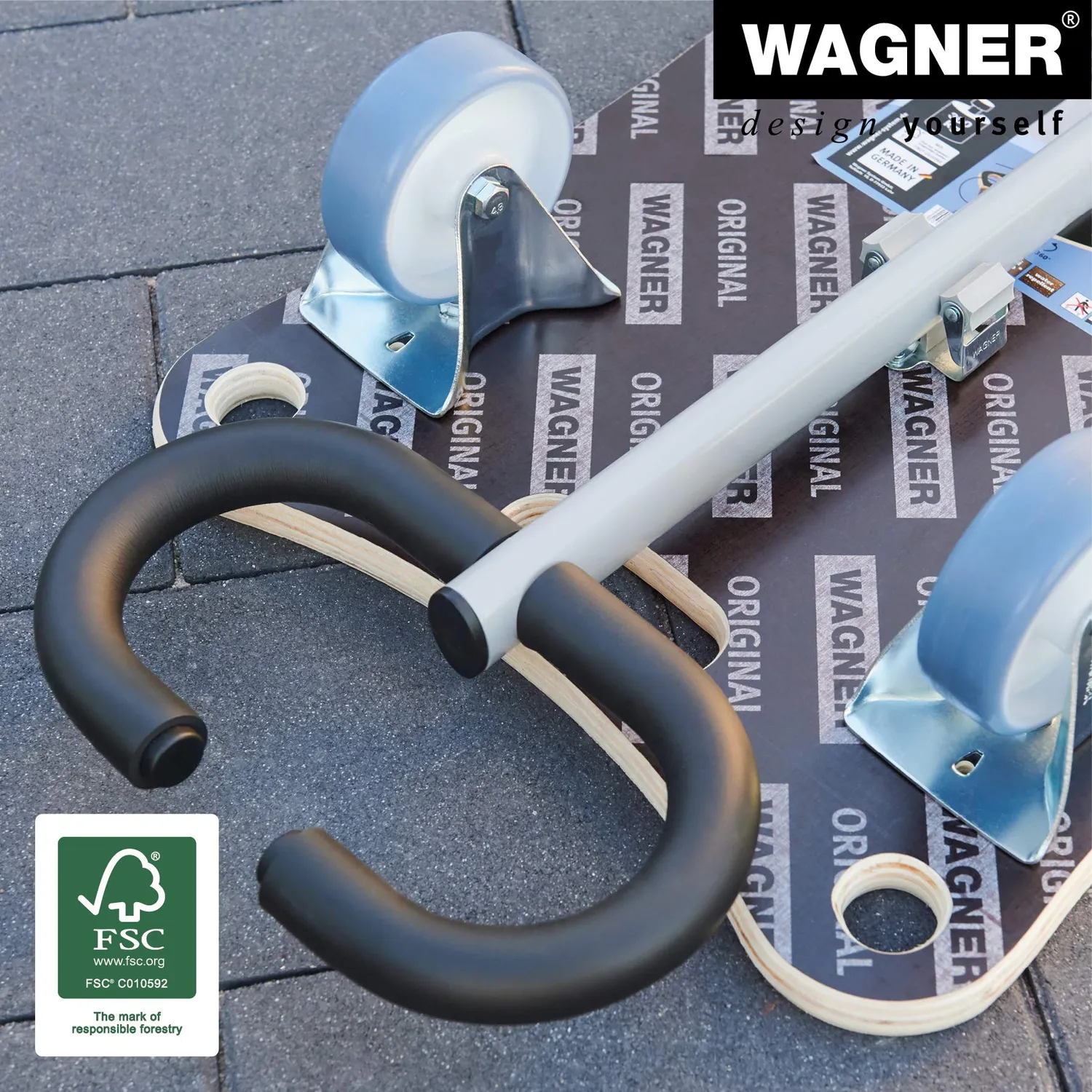 WAGNER MM 1187 carrello trasporto 80x40 cm 300 kg antiscivolo