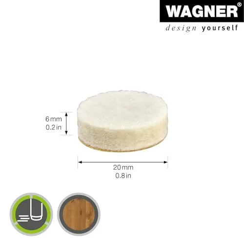 Wagner 15122199 feltrini adesivi 16 pezzi feltro lana