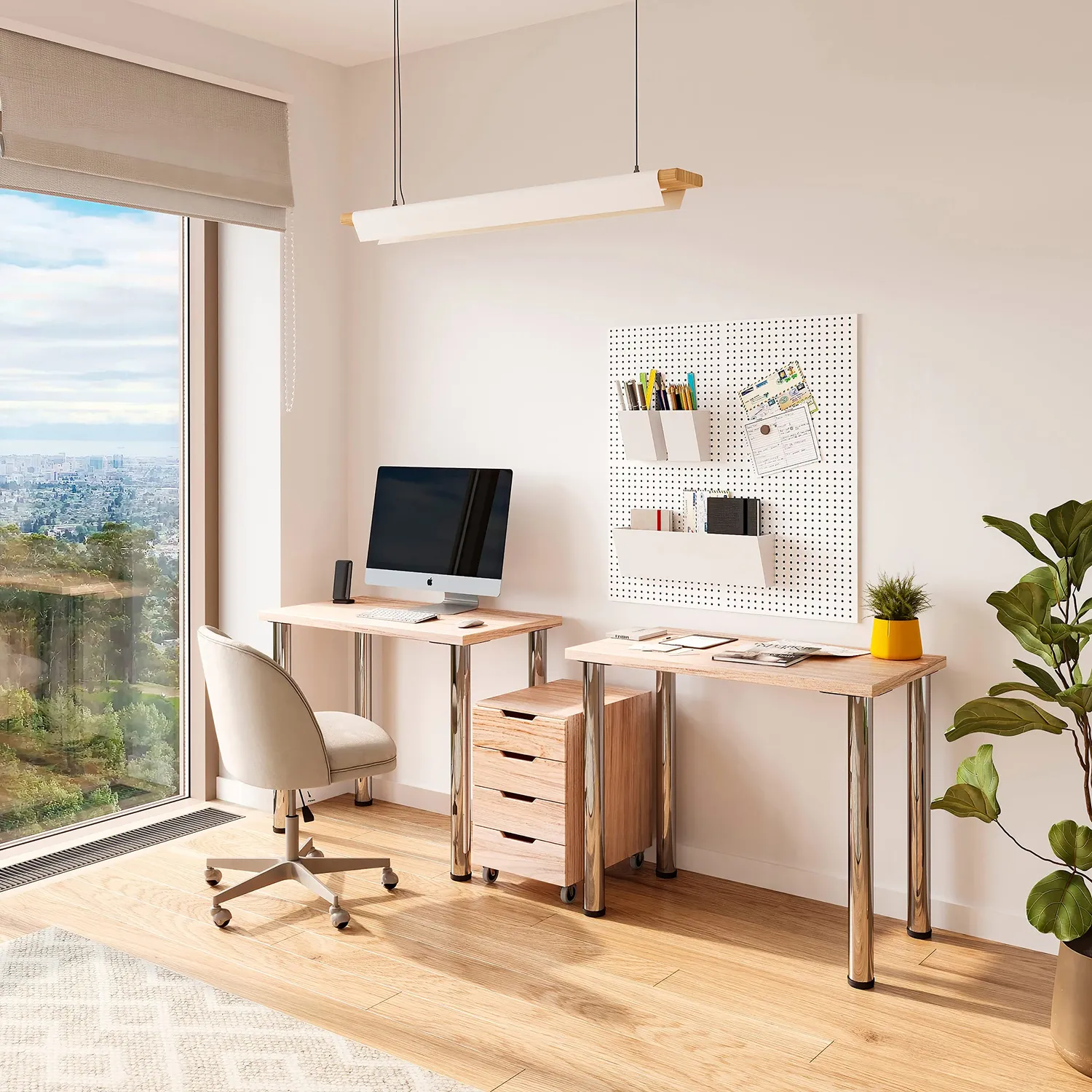 Emuca Zero piano tavolo 900x500 mm rovere 30 mm
