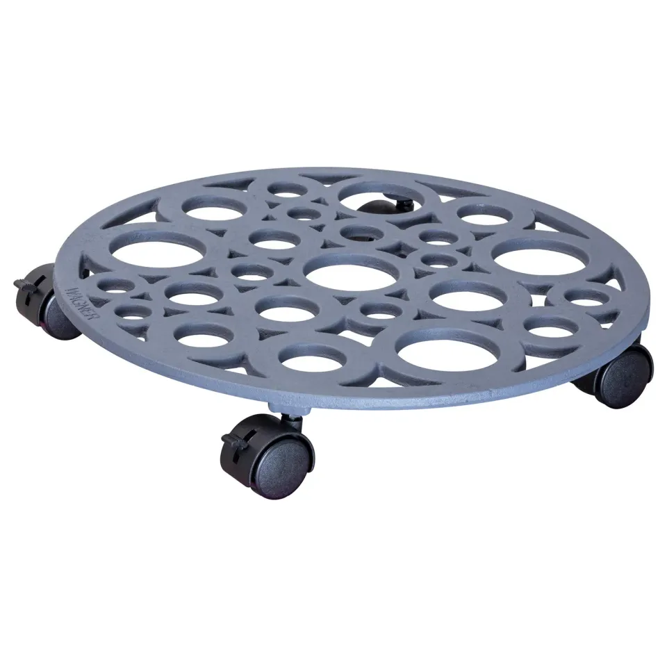 Wagner Bubble Carrello Piante Ghisa Grigio Ardesia Ø 38 cm