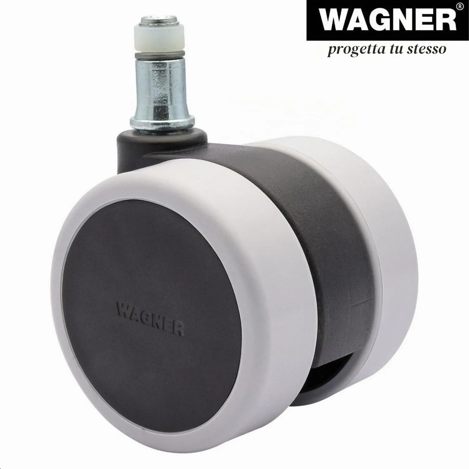 Wagner 02007661 ruote sedia ufficio morbide set 5 pezzi