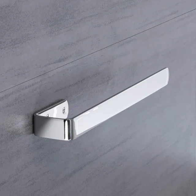 Gedotec portasciugamani laterale 340mm cromo lucido acciaio