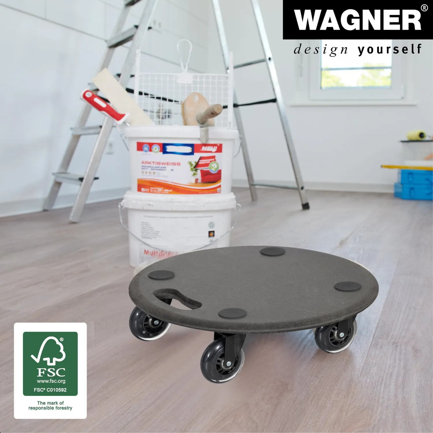 Wagner 1610 carrello trasporto rotondo Ø38 MDF 250 kg