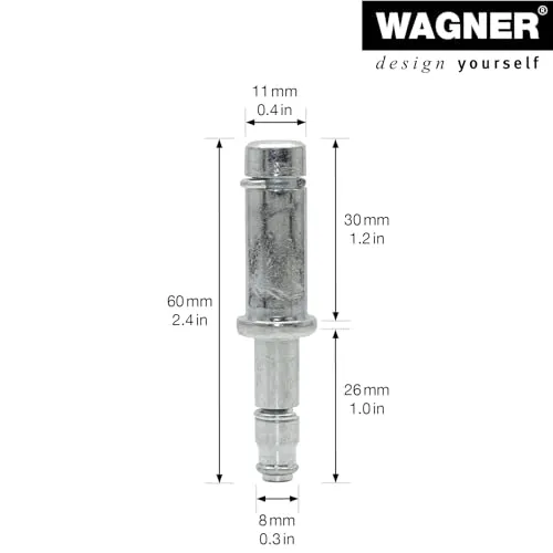 WAGNER RO 0095 perno riduttore Ø11/8 mm 2 pezzi acciaio