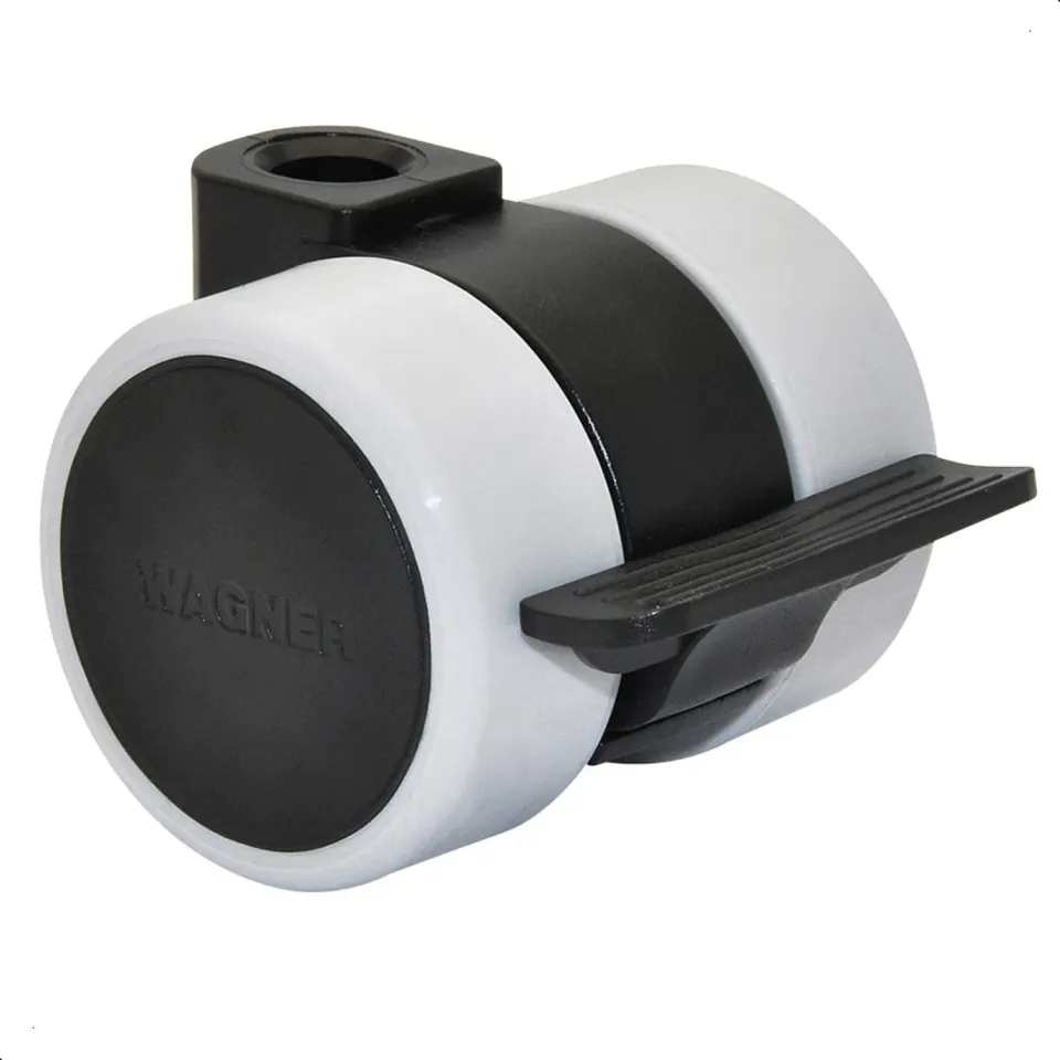 Wagner Design 01024201 rullo doppio nero 38 mm con freno 1 pz