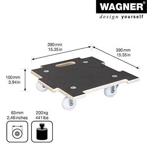 Wagner Maxigrip 20139301 carrello per piante 39x39 cm 200 kg