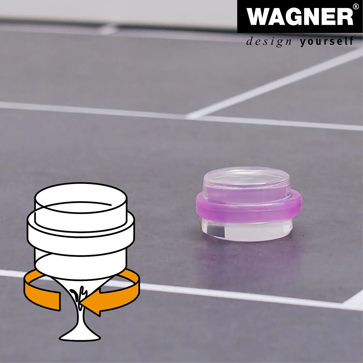 Wagner Clear Pink fermaporta pavimento rosa trasparente 38 mm