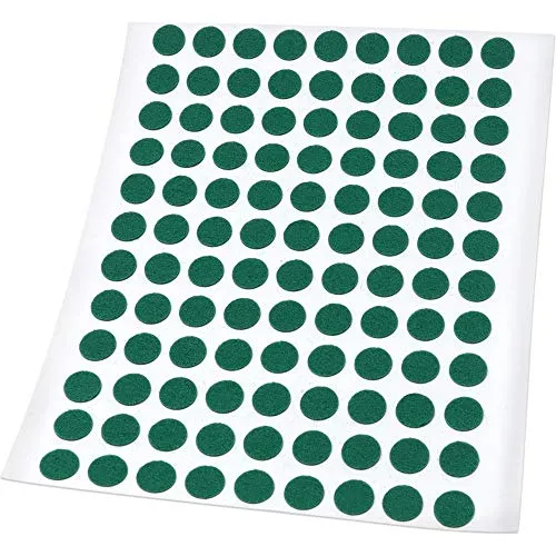 Adsamm Feltrini Ultrasottili Ø10 mm Verdi 108 Pezzi 1,5 mm