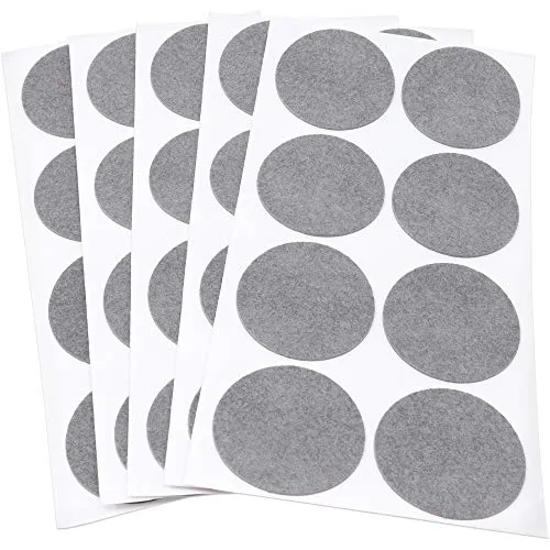 Adsamm feltrini ultrasottili Ø 50 mm grigi 40 pezzi 1,5 mm