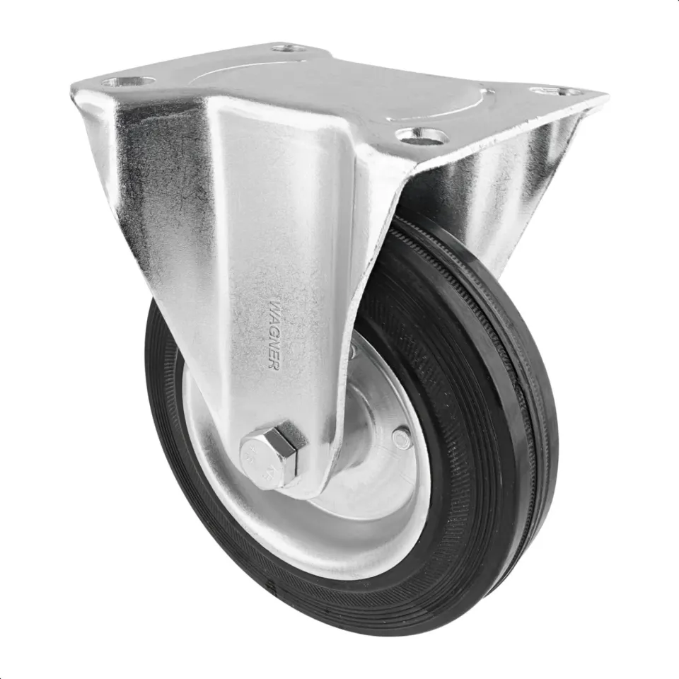 Wagner RO 8124 rotella fissa 125 mm gomma grigia 100 kg