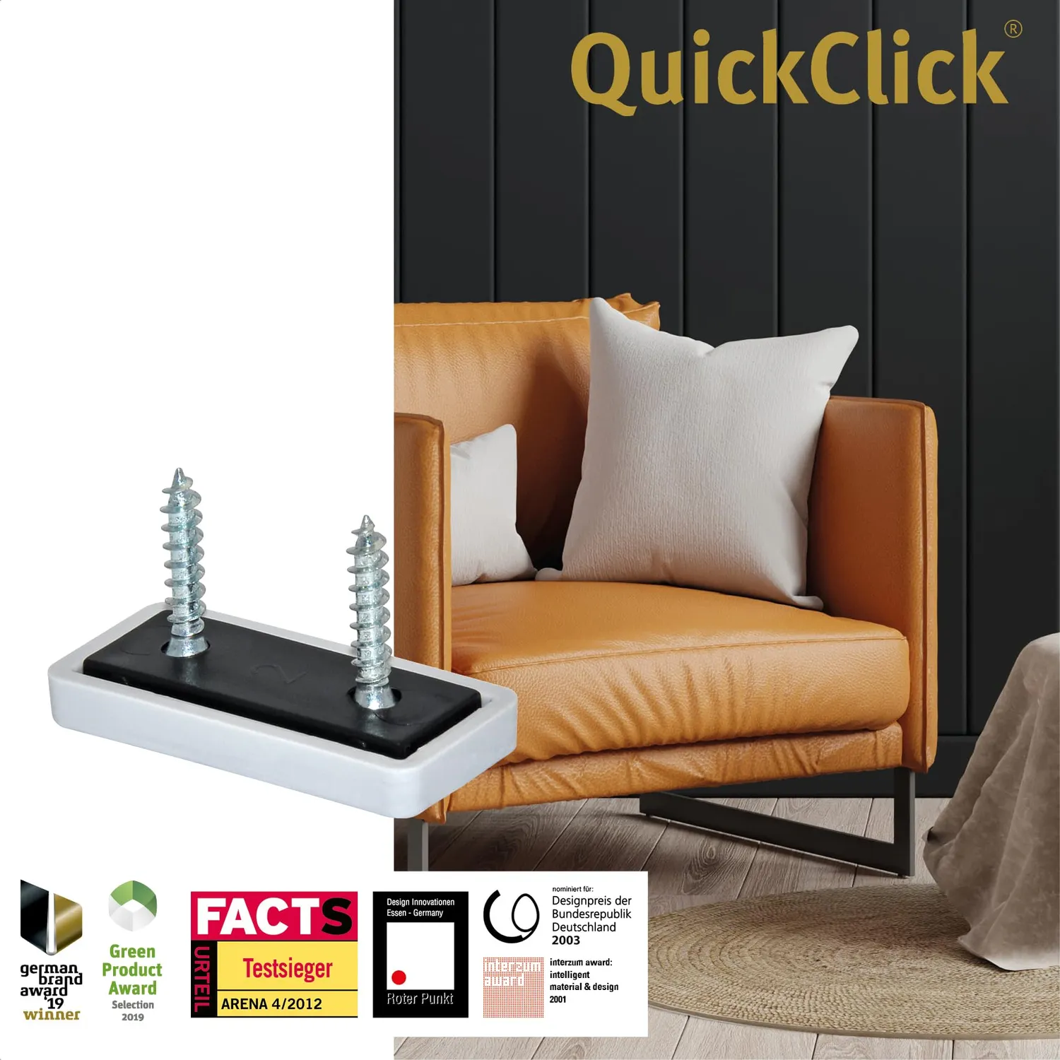 Wagner QuickClick Pattini Hyper Avvitare 32x15 mm 4 pz